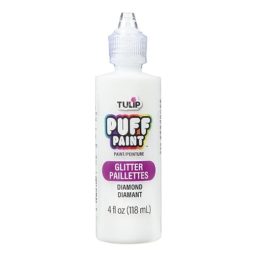 Tulip 16065 Dimensional Fabric Paint 4oz Glitter Diamond, 4 Fl Oz (Pack of 1) Packaging may vary