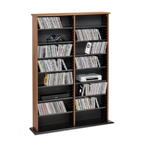 Prepac Double Width Wall Media Storage Rack