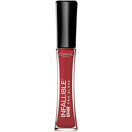 L'Oreal Paris L’Oreal Paris Makeup Infallible 8 Hour Lip Gloss, Comfortable & Hydrating Formula, Rebel Red, 0.5 fl.oz.