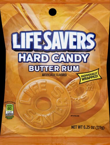 Lifesavers Butter Rum Hard Candy Bag, 6.25 ounce