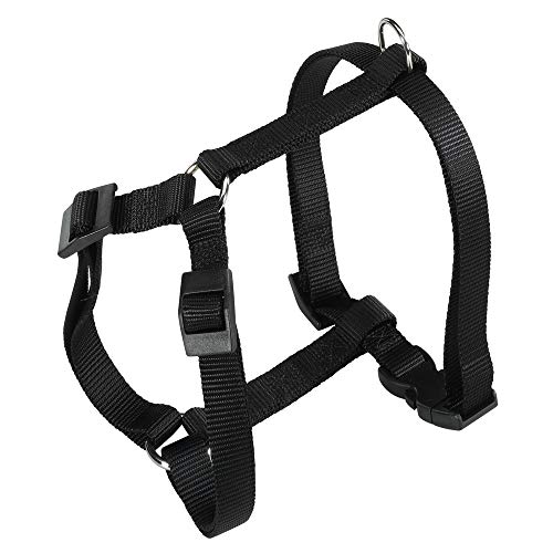 Ferplast Dog Harness Medium CHAMPION M, Dog Harness Adjustable in 3 Points, Easy to Wear, Chest 44-72 cm. Black