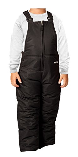 Arctix Infant/Toddler Chest High Snow Bib Overalls, Black, 3T