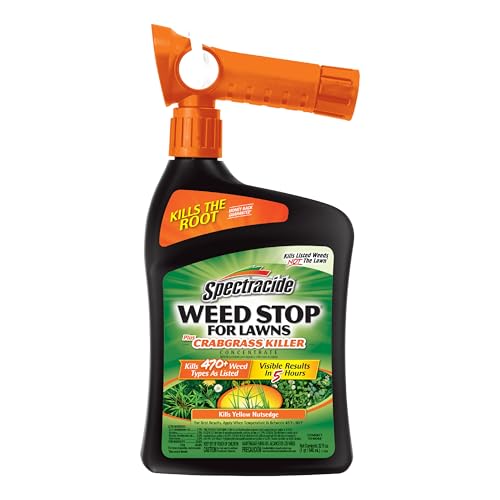 Spectracide Weed Stop For Lawns Plus Crabgrass Killer Concentrate, Kills Crabgrass On Lawn, 32 fl Ounce (RTS QuickFlip Spray)
