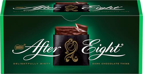 (-25%) Nestlé AFTER EIGHT, hauchdünne Schokoladen-Täfelchen aus dunkler Schokolade mit Pfefferminz-Cremefüllung für Genießer, 1er Pack (1 x 200g)