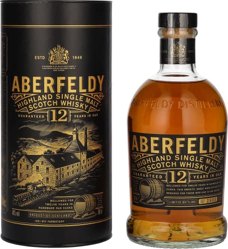 (-35%) Aberfeldy 12 Jahre Single Malt Scotch Whisky, 40 Vol.-%, 70 cl/700 ml, Premium-Whisky, in vier verschiedenen Fassarten gereift