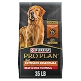 Purina Pro Plan Complete Essentials Shredded Blend Beef and Rice Dog Food Dry Formula with Probiotics for Dogs - 35 lb. Bag