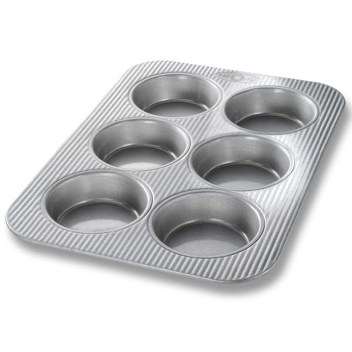 USA Pan Global Bakeware Nonstick Mini Round Cake Pans, Aluminized Steel