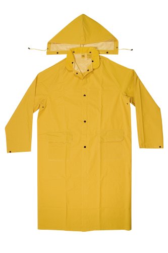 CLC Custom Leathercraft Rain Wear R1053X .35 MM PVC Trench Coat, 3XLarge,Yellow