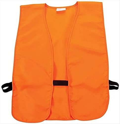 Allen Company Adult Blaze Orange Hunting Vest with a Hook and Loop Closure - High-Visibility Saftey Gear for Men and Women - Fits over Clothes and Jacket - Large