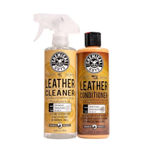 Chemical Guys Leather Cleaner and Conditioner Kit, 2 Bottles (16 oz Each)