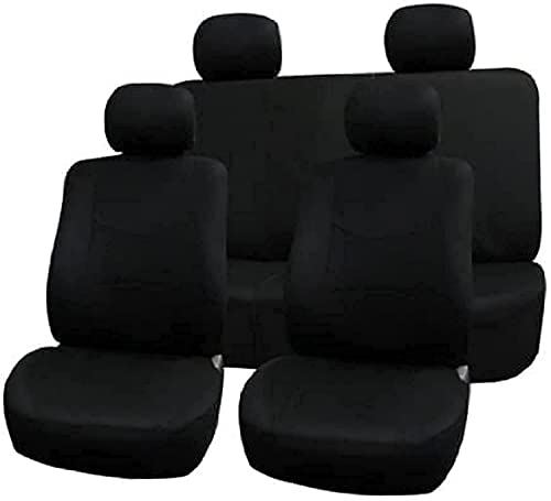 FH Group Car Seat Covers Full Set Cloth Universal Fit Airbag Compatible