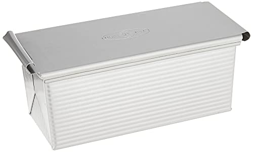 USA Pan Bakeware Pullman Loaf Pan With Cover, 9 x 4 inch, Nonstick & Quick Release Coating, Made in the USA from Aluminized Steel
