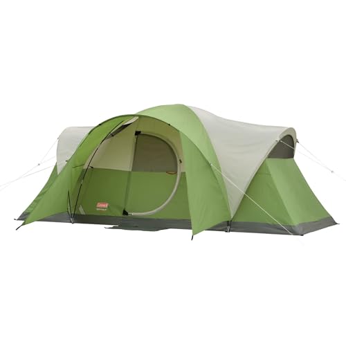 Coleman Montana 8-Person Camping Tent with Extended Door Awning & Hinged Door