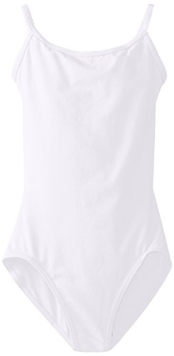 Capezio girls Classics Camisole With Adjustable Straps athletic leotards, White, Medium 7-8 US