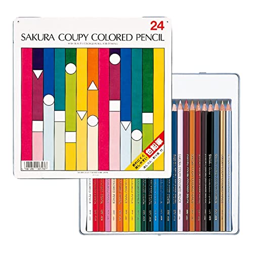 Sakura Coupy 24-Color Pencils (Iconic Japanese Children's Art Supply)