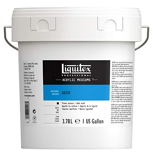 Liquitex 5336 Professional Gesso, Grundierung für Acrylfarben, Licht und Alterungsbeständiger Primer, Gebrauchsfertig - 3, 79 L Eimer, Weiß