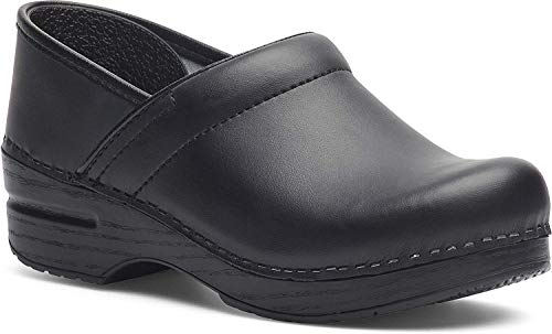 Dansko Women’s Professional Slip-On Clogs –Rocker Sole and Arch Support for Comfort-Ideal for Nursing, Food Service, Healthcare Black Box 6.5-7 Wide US