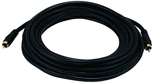 Monoprice Audio/Video Coaxial Cable - 25 Feet - Black | RCA Male/Male RG-59U 75ohm (for S/PDIF Digital Coax Subwoofer & Composite Video)