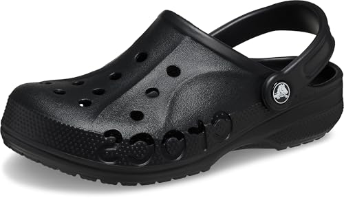 Crocs Unisex-Adult Baya Clogs, Black, 11 Women/9 Men