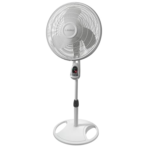 Lasko Oscillating Adjustable Pedestal Stand Fan with Timer and Remote for Indoor, Bedroom, Living Room, Home Office &amp