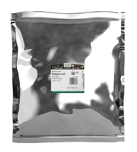 Frontier Co-op Mediterranean Fancy Oregano Leaf, 1-Pound Bulk, Great On Pizza, Italian & Mexican Fare, Kosher