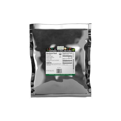 Frontier Organic Burdock Root, 1-Pound Bulk Bag, Common in Root Beer Recipes, Cut & Sifted, Sustainable Grown, Kosher (Packaging May vary)