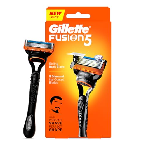 Gillette Fusion 5, Shaving Razor For Men | With Beard Shaping Back Blade | 5 Blades For Your Perfect Shave | Styling Back Blade For Your Perfect Beard