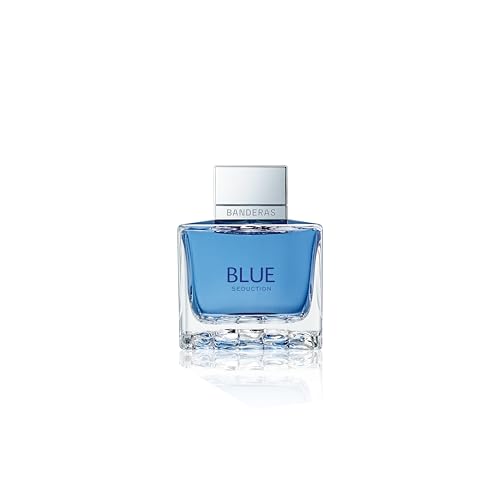 Banderas Blue Seduction Eau De Toilette for Men - Fresh, Romantic, Fruity Scent - Woody, Aquatic Notes of Apple, Sea Water - Ideal for Day Wear - 3.4 Fl Oz