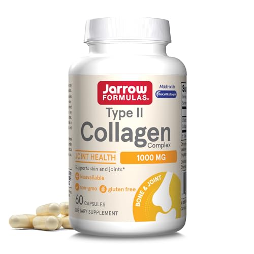 Jarrow Formulas® Type II Collagen Complex 1000 mg Supplements, Supports Skin and Joint Health, 60 Capsules, 30 Day Supply