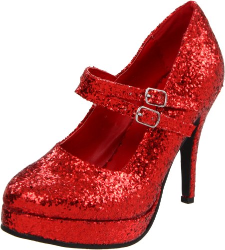 Ellie Shoes Women's 421-Jane-G Maryjane Pump,Red Glitter,6 M US