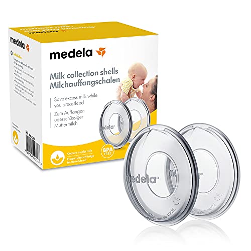 (-16%) Medela Milch-Auffangschalen aus Silikon – BPA-frei – Weiches und flexibles Design für maximalen Komfort – 2er Pack