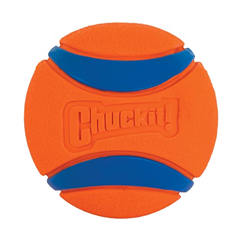 Chuckit! Ultra Ball Dog Toy - Size Large - For Dogs 60-100 lbs - Made from Durable Rubber - Super Bouncy - Floats in Water - 3-inch Diameter - Pack of 1