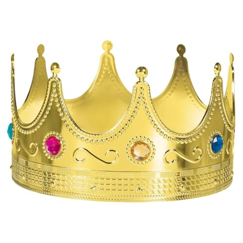 Luxurious Gold Royal Crowns - 0.75" x 8" (1 Pc) - Perfect for Parties, Regal Decor & Royalty-Themed Events