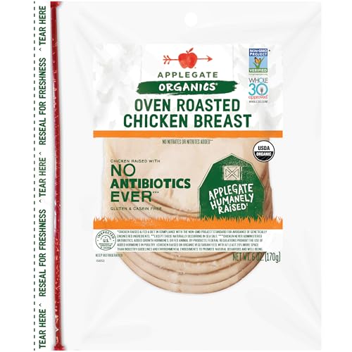 Applegate, Organic Oven Roasted Chicken Breast Sliced, 6oz