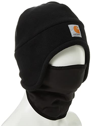 Carhartt Men's Fleece 2-in-1 Headwear,Black,One Size