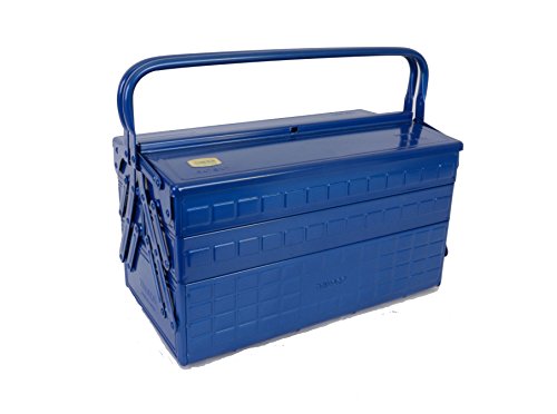 TRUSCO GT-410-B 3-Tier Tool Box, 16.2 x 8.7 x 13.4 inches (412 x 220 x 343 cm), Blue