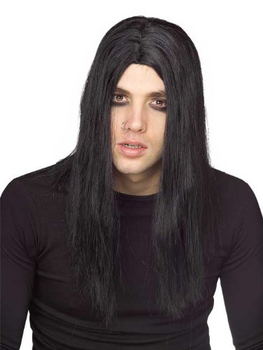 Rubies Men's Evildoer Costume Wig, Black, One Size