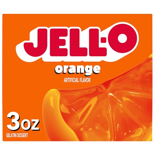 Jell-O Orange Gelatin Dessert Mix, 3 oz Box