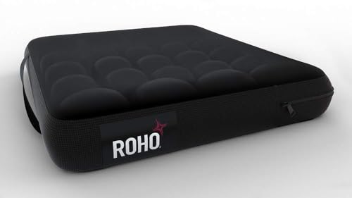 Roho Mosaic Cushion, Standard, Inflatable Seat Cushion for Office Chair, Wheelchair, Cars, Home Living, & Back Pain Support, Adjustable Cushion with Stretchable Cover & Non-Skid Bottom, 18" x 16"