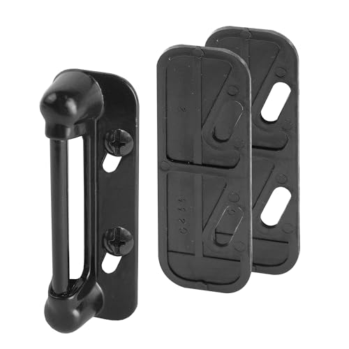 Prime-Line K 5004 Aluminum Painted Black, Spring-Loaded Screen Door Strike Plate (Single Pack)
