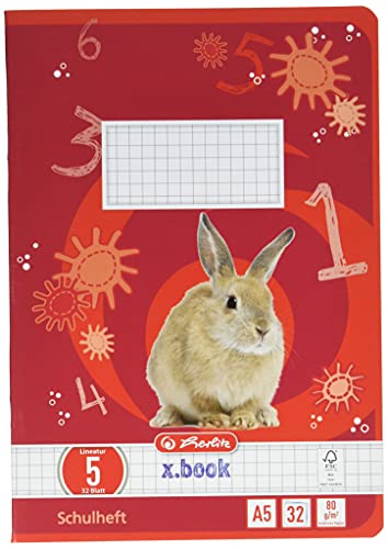 ⚡ BLITZDEAL (-66%) herlitz Schulheft x.book A5, Lineatur 5, 2. Klasse, kariert, ohne Rand, 32 Blatt, 1 Stück