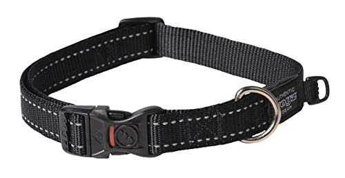 Rogz Fanbelt Collar Reflective, Black