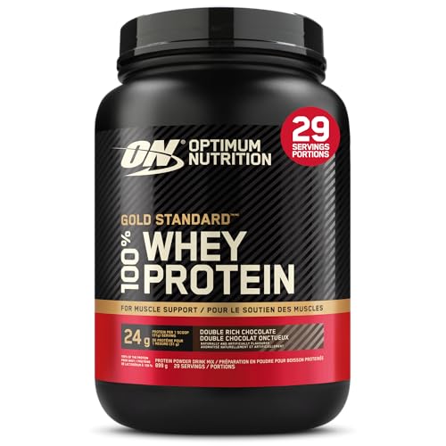 Optimum Nutrition Gold Standard 100% Whey Protein Powder, Double Rich Chocolate 1.98 Pound (Packaging May Vary)
