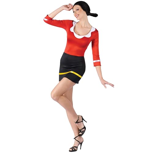 Fun World Womens Popeye-sexy Olive Oyl Adult Sized Costumes, Multicolored, Medium/Large US