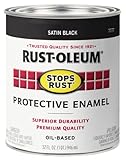 Rust-Oleum 7777502 Stops Rust Satin Black Quart — product image