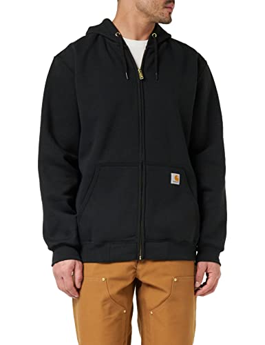 Carhartt Mens Loose Fit Midweight Full-Zip Sweatshirt Fashion Hoodies, Black, X-Large US