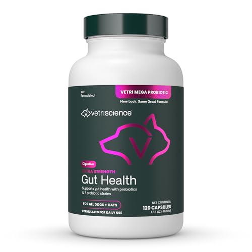 VetriScience Laboratories Mega Probiotic Supplement Safe for Cats & Dogs Many cats respond better