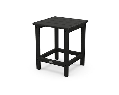 POLYWOOD Long Island 18" Side Table, Black