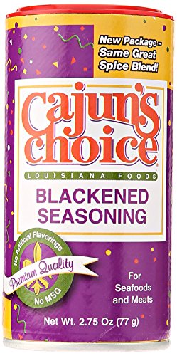 Cajun's Choice Blackened Seasoning - 2.75 oz Jar, All Natural, Low Salt, Gluten-Free - Authentic Louisiana Spice for Fish, Wings & BBQ
