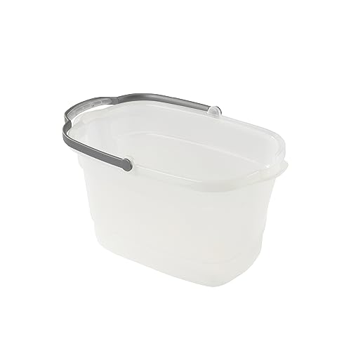 Casabella 4-Gal. Cleaning Bucket for Mopping, Large Rectangular Cleaning Storage and Mop Bucket with Handle and Pour Spo
